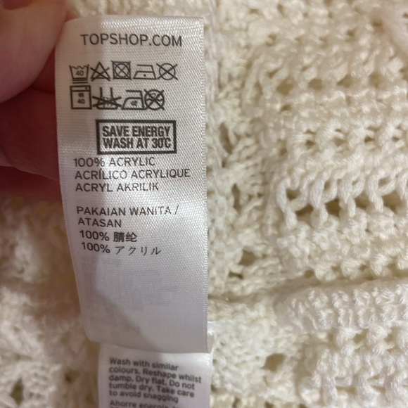 TOPSHOP | Size 2 | macrame white fringe top - Picture 10 of 11